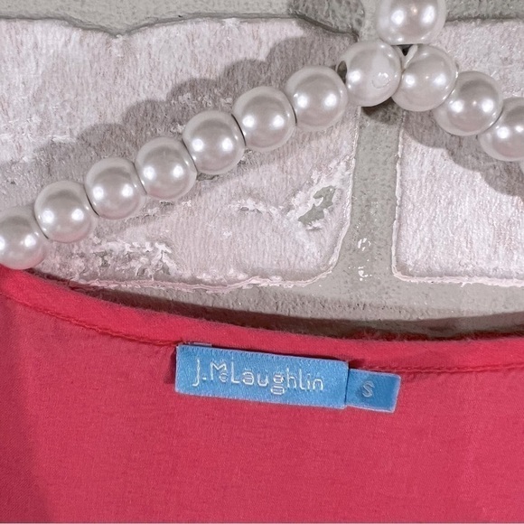 J. McLaughlin Paget Embroidered Tunic Top in Coral Size S - Picture 5 of 9
